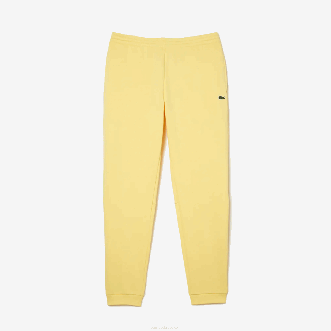 jaune 107 V6HV349 Hommes Lacoste pantalon de survêtement fuselé en polaire