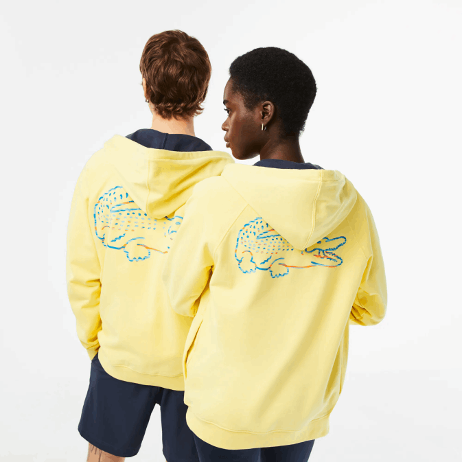 jaune 107 V6HV355 Hommes Lacoste sweat à capuche sport miami open edition
