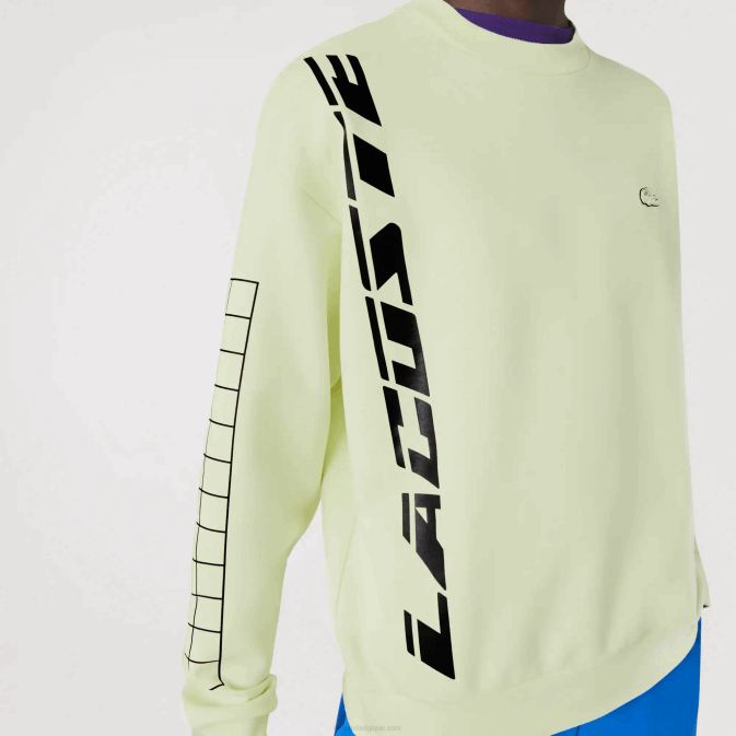 jaune 6gd V6HV1000 Hommes Lacoste sweat ample en piqué