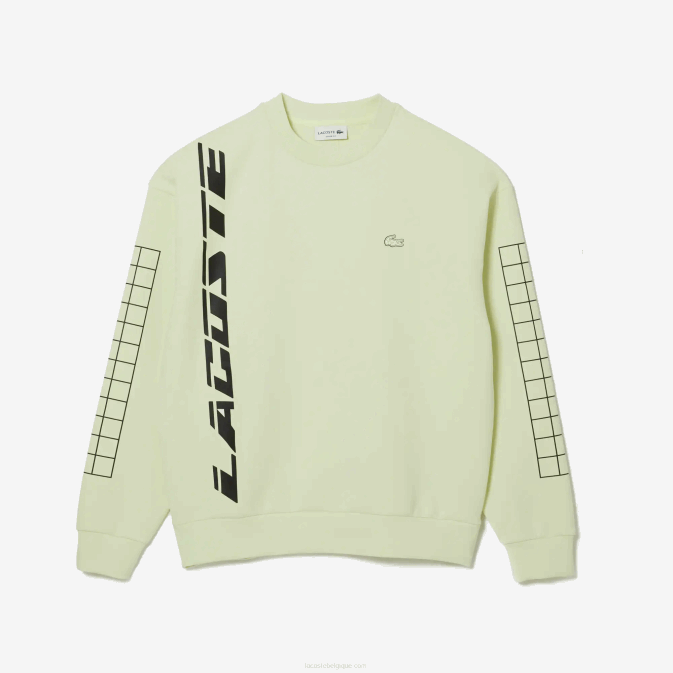 jaune 6gd V6HV1000 Hommes Lacoste sweat ample en piqué