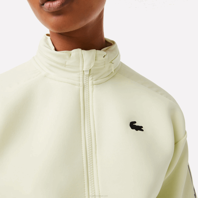jaune 6gd V6HV2383 femmes Lacoste sweat zippé coupe ample sport