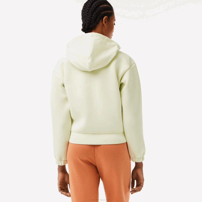 jaune 6gd V6HV2383 femmes Lacoste sweat zippé coupe ample sport
