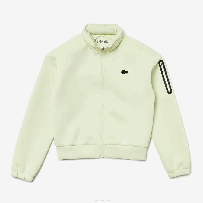 jaune 6gd V6HV2383 femmes Lacoste sweat zippé coupe ample sport