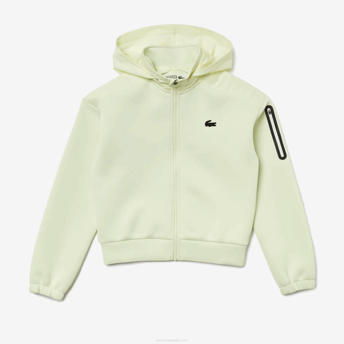 jaune 6gd V6HV2383 femmes Lacoste sweat zippé coupe ample sport
