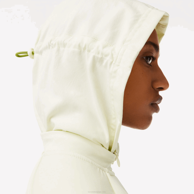 jaune 6gd V6HV2383 femmes Lacoste sweat zippé coupe ample sport