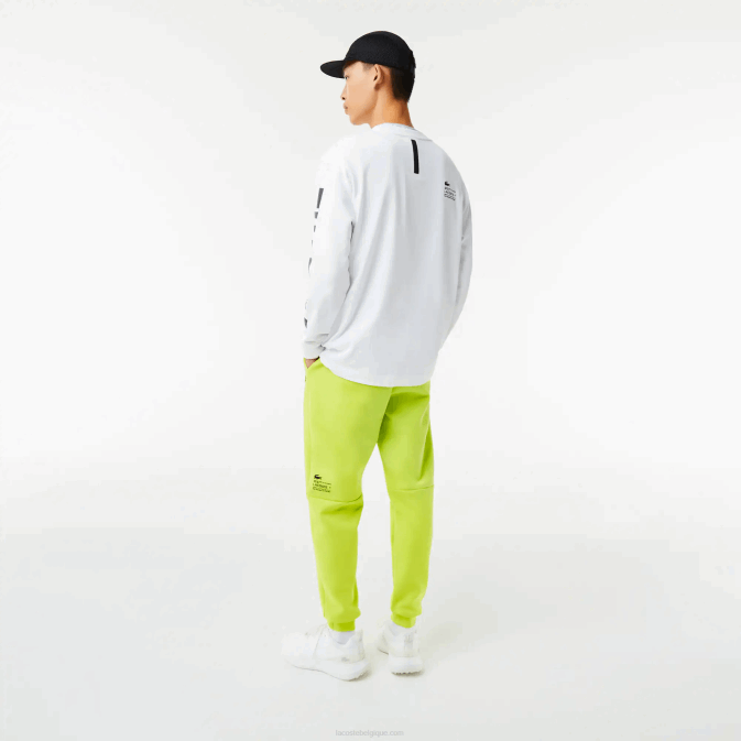 jaune 90v V6HV1046 Hommes Lacoste pantalon de survêtement à imprimé réfléchissant