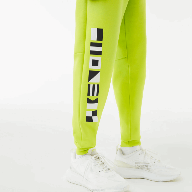 jaune 90v V6HV1046 Hommes Lacoste pantalon de survêtement à imprimé réfléchissant