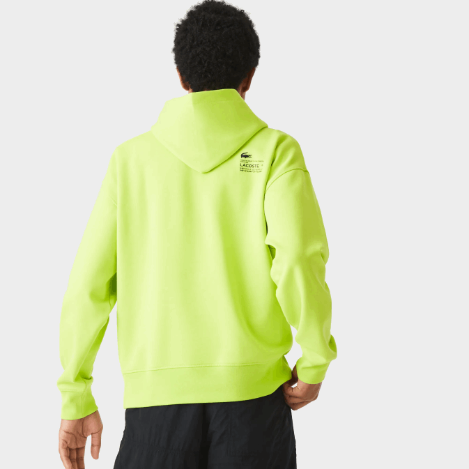 jaune 90v V6HV1054 Hommes Lacoste sweat à capuche coupe ample