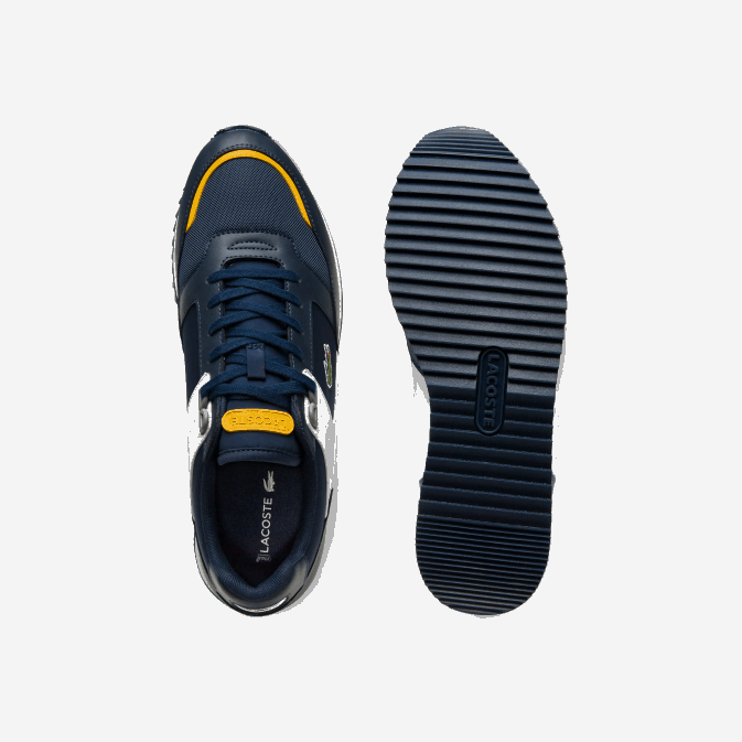 jaune marine 2m3 V6HV1721 Hommes Lacoste baskets synthétiques et textiles partner piste