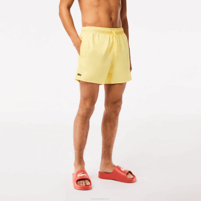 jaune vert 7sh V6HV539 Hommes Lacoste short de bain léger à séchage rapide