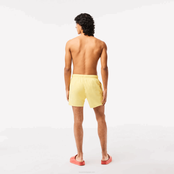 jaune vert 7sh V6HV539 Hommes Lacoste short de bain léger à séchage rapide