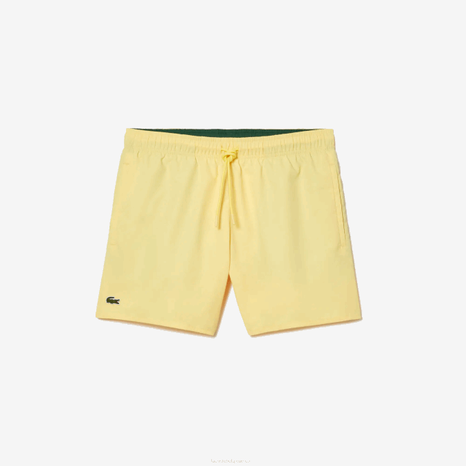 jaune vert 7sh V6HV539 Hommes Lacoste short de bain léger à séchage rapide