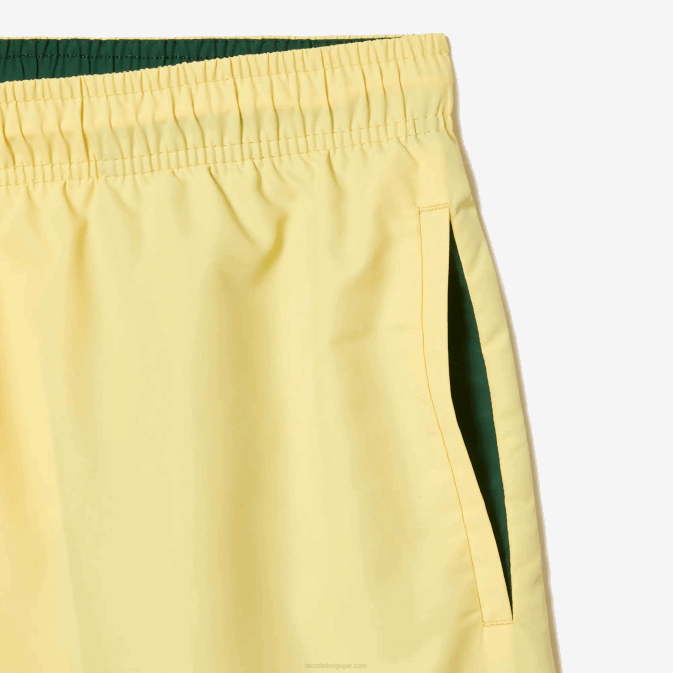jaune vert 7sh V6HV539 Hommes Lacoste short de bain léger à séchage rapide