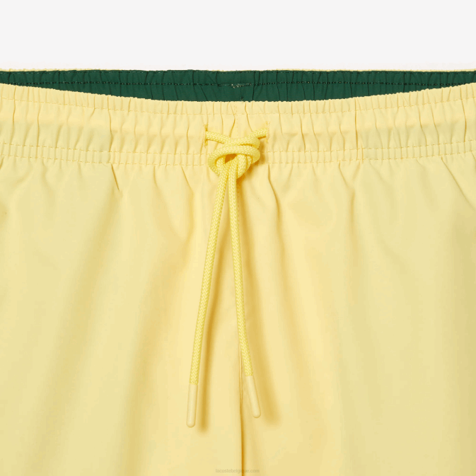 jaune vert 7sh V6HV539 Hommes Lacoste short de bain léger à séchage rapide