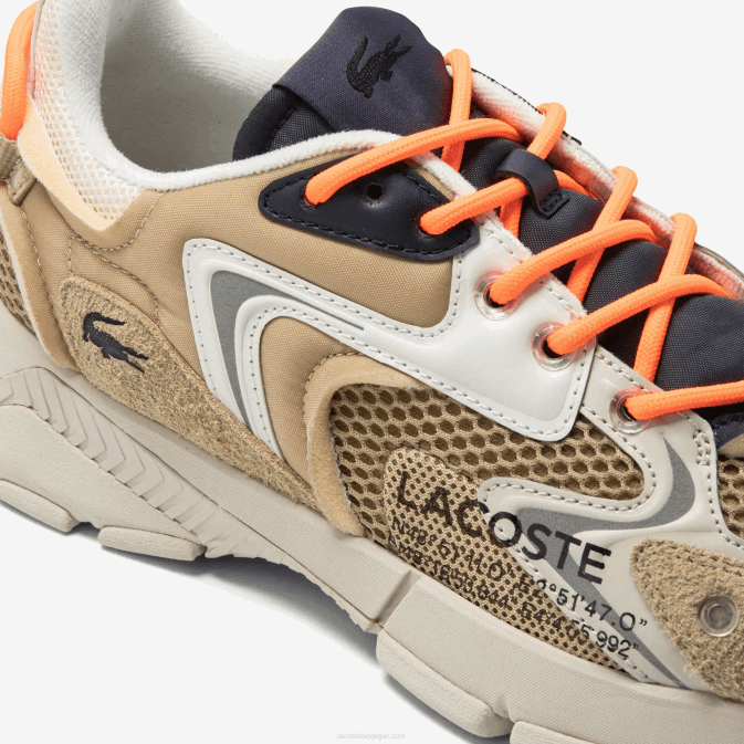 kaki marine kn1 V6HV1695 Hommes Lacoste baskets en textile l003 neo