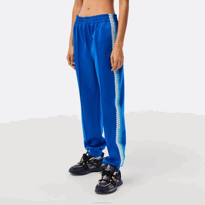 kxb bleu V6HV2407 femmes Lacoste pantalon de jogging à bande logo