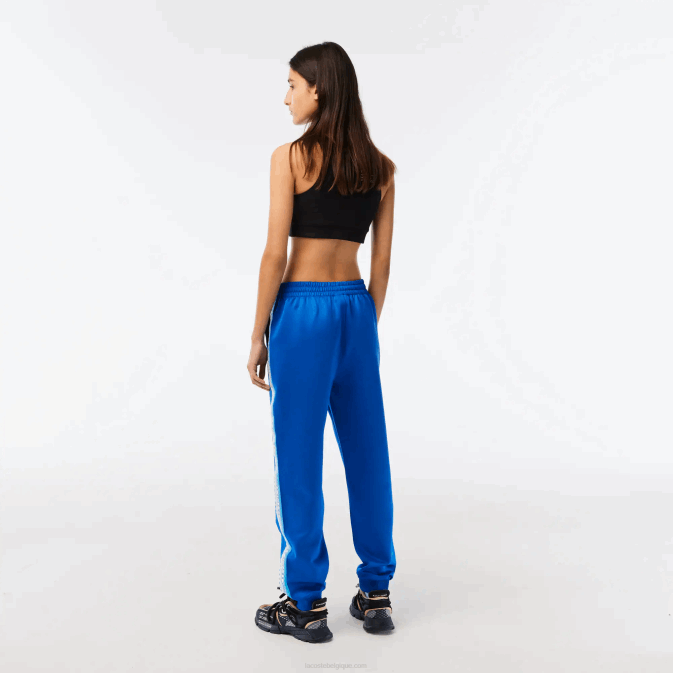 kxb bleu V6HV2407 femmes Lacoste pantalon de jogging à bande logo