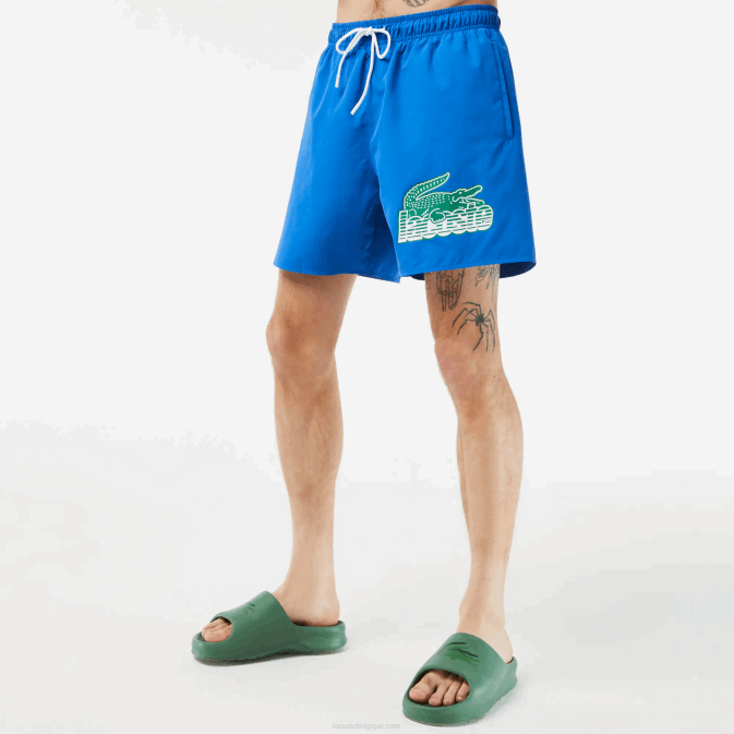 kxb bleu V6HV518 Hommes Lacoste maillot de bain à séchage rapide avec sac de voyage