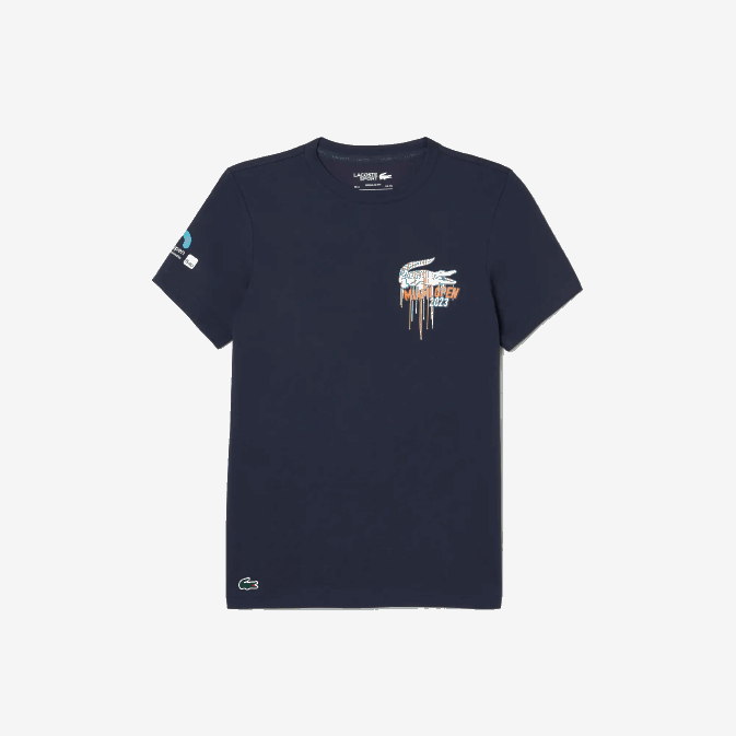 kxe bleu V6HV217 Hommes Lacoste t-shirt sport miami open edition