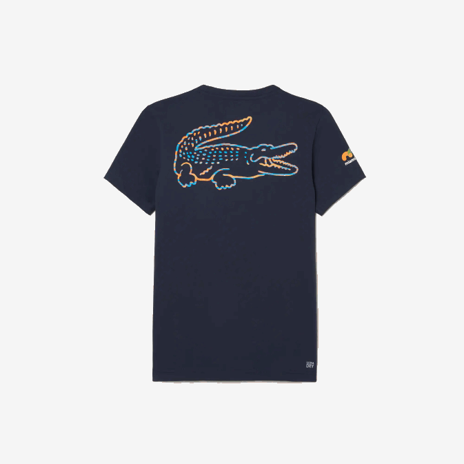 kxe bleu V6HV217 Hommes Lacoste t-shirt sport miami open edition