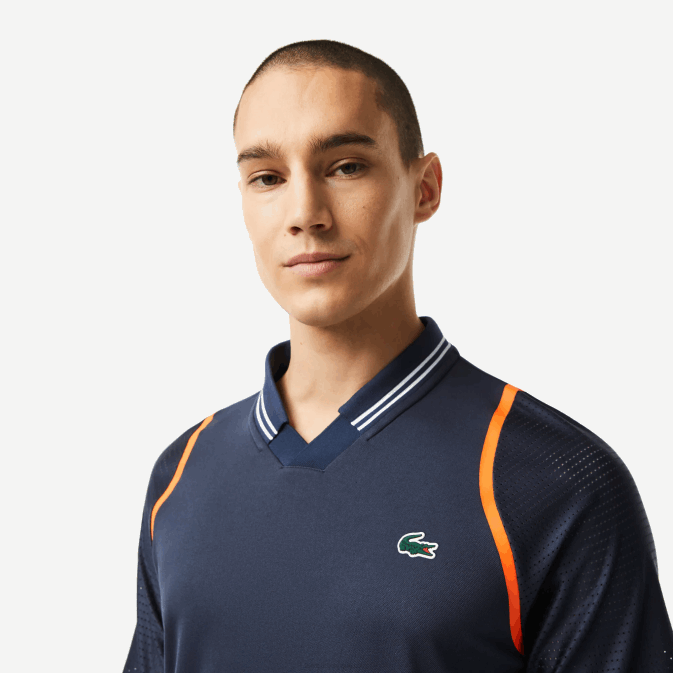kxe bleu V6HV235 Hommes Lacoste polo tennis x daniil medvedev