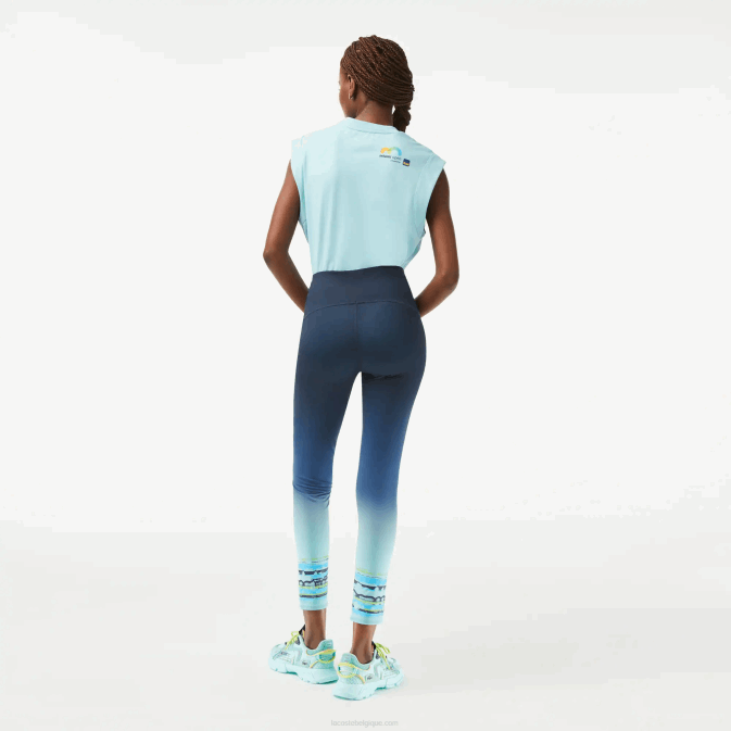 kxe bleu V6HV2410 femmes Lacoste legging sport miami open edition