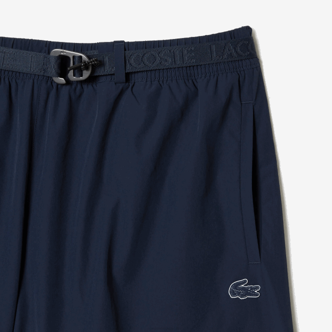 kxe bleu V6HV528 Hommes Lacoste short de bain à bande logo à séchage rapide