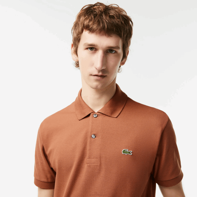 lfa marron clair V6HV104 Hommes Lacoste polo original l1212
