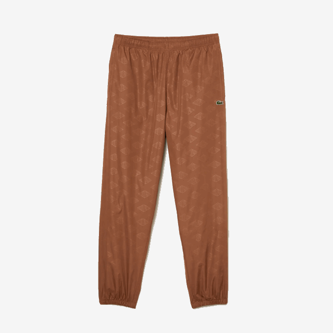 lfa marron clair V6HV317 Hommes Lacoste pantalon de jogging à motif monogrammé
