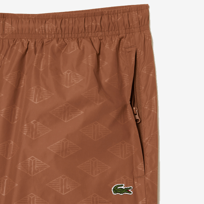 lfa marron clair V6HV317 Hommes Lacoste pantalon de jogging à motif monogrammé