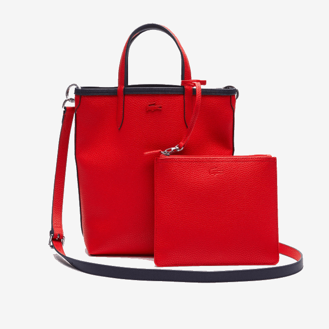 marine 166 rouge 240 b50 V6HV2818 femmes Lacoste sac cabas réversible en toile enduite anna