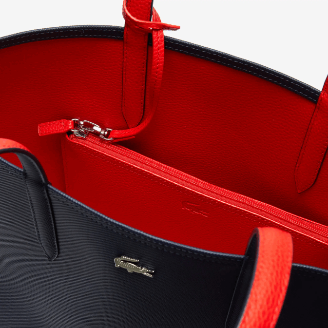 marine 166 rouge 240 b50 V6HV2828 femmes Lacoste sac cabas bicolore réversible anna