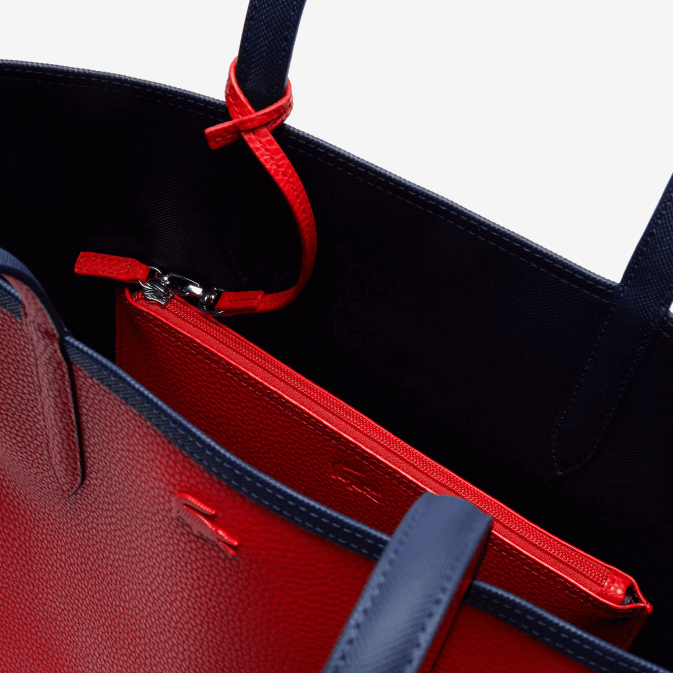 marine 166 rouge 240 b50 V6HV2828 femmes Lacoste sac cabas bicolore réversible anna