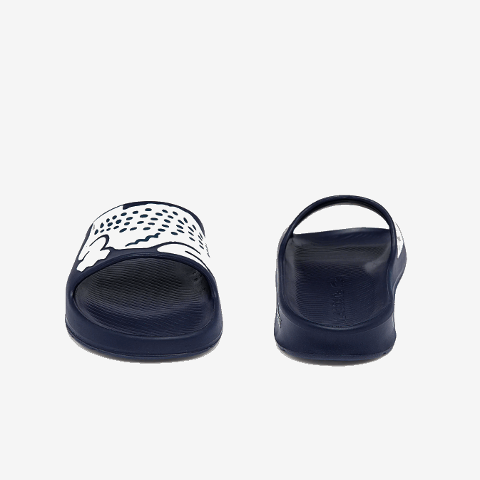 marine et blanc 092 V6HV1755 Hommes Lacoste claquettes synthétiques croco 20