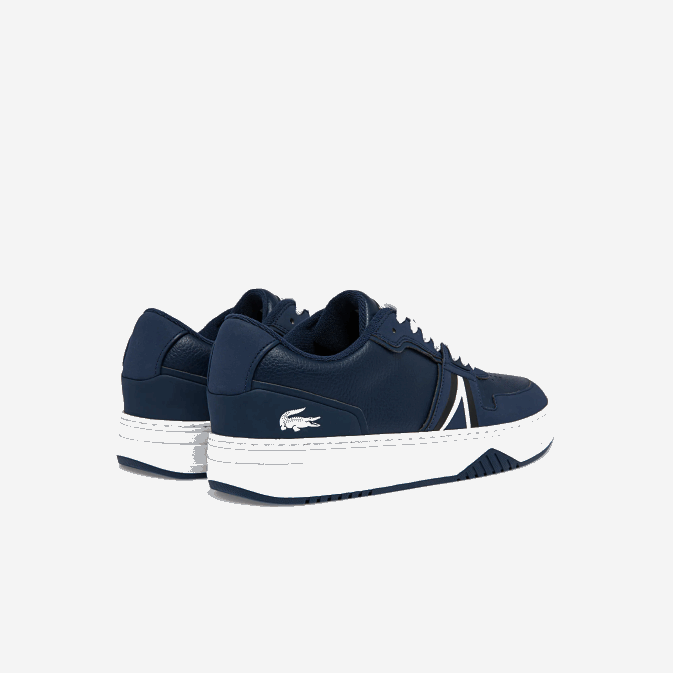 marine et blanc 092 V6HV1829 Hommes Lacoste baskets l001 en cuir
