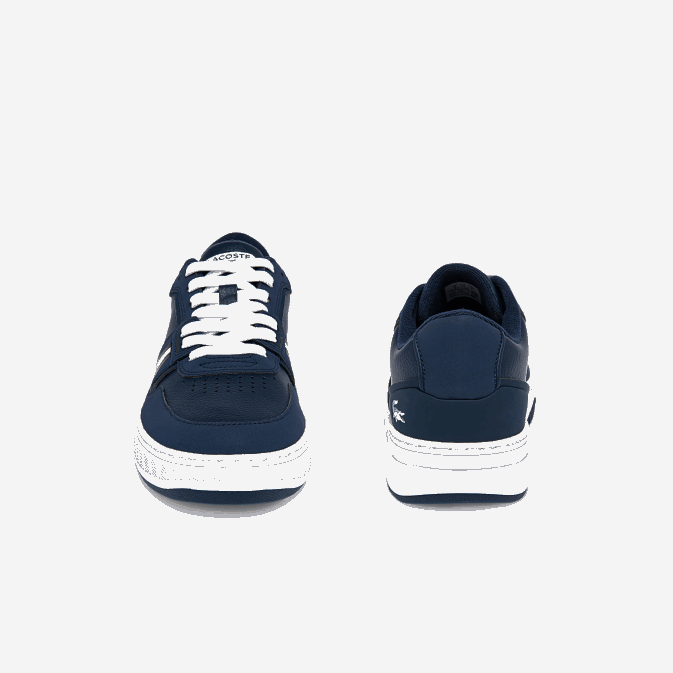 marine et blanc 092 V6HV1829 Hommes Lacoste baskets l001 en cuir