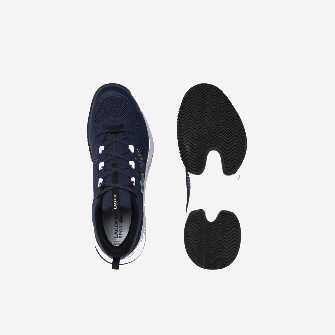 marine et blanc 092 V6HV1904 Hommes Lacoste chaussures de tennis textiles ag-lt21