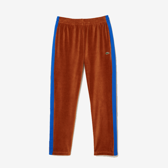 marron 3pb V6HV1104 Hommes Lacoste pantalon de survêtement à bande contrastante