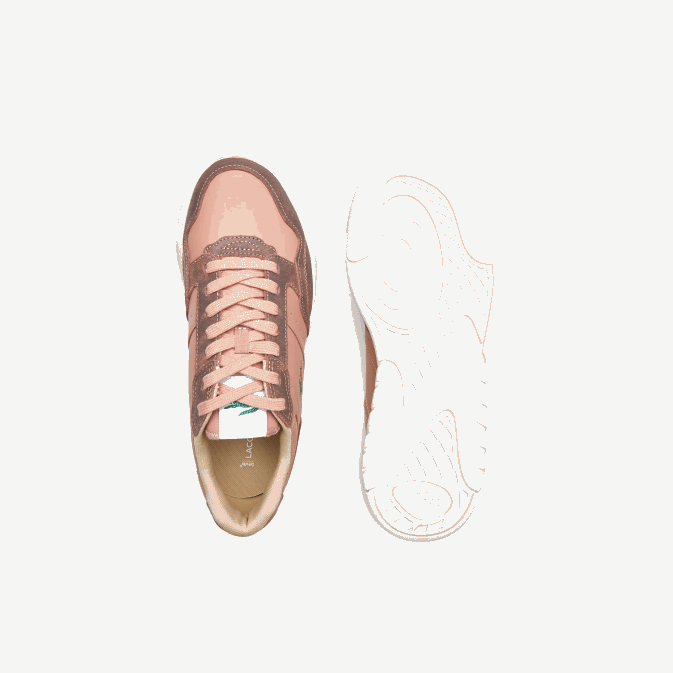 marron blanc 2c3 V6HV1902 Hommes Lacoste baskets game advance en cuir de luxe