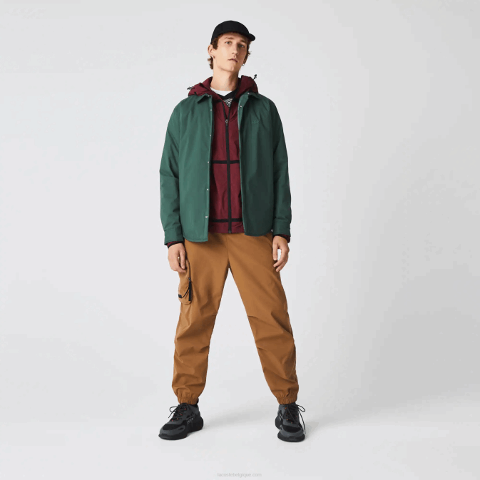 marron z0w V6HV1002 Hommes Lacoste pantalon de survêtement oversize à logo contrastant