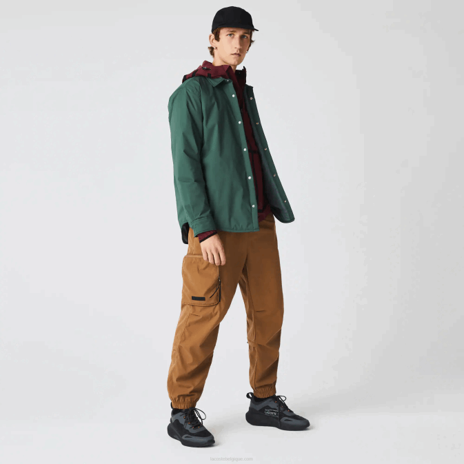 marron z0w V6HV1002 Hommes Lacoste pantalon de survêtement oversize à logo contrastant