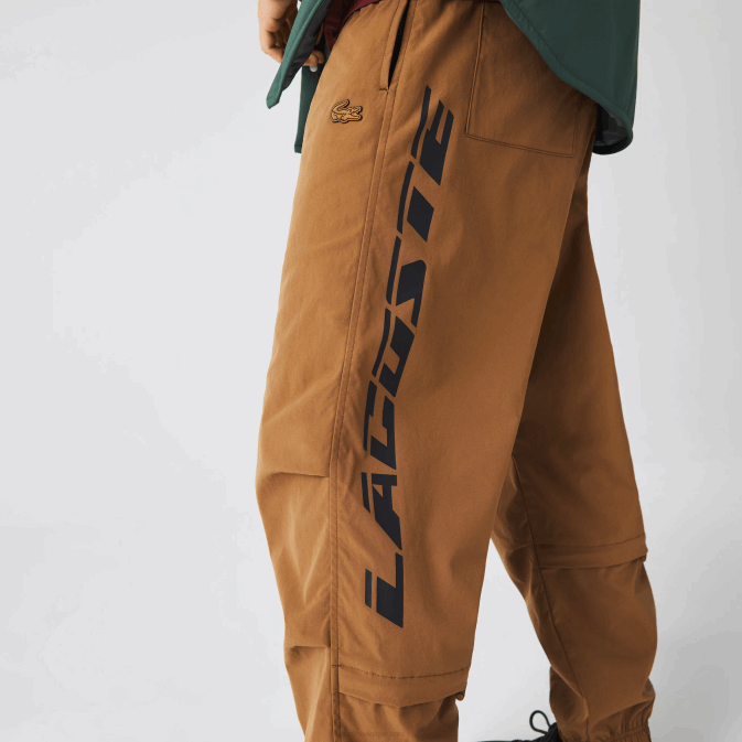 marron z0w V6HV1002 Hommes Lacoste pantalon de survêtement oversize à logo contrastant
