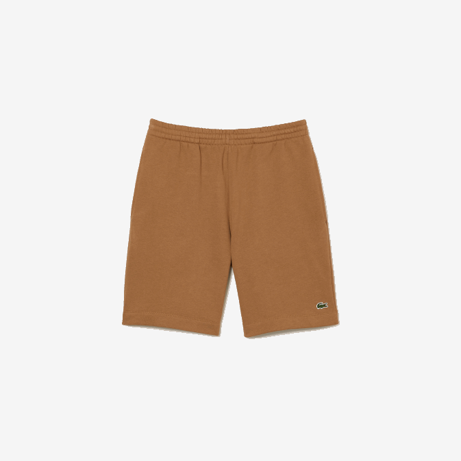 marron z0w V6HV1397 Hommes Lacoste short en molleton de coton bio brossé