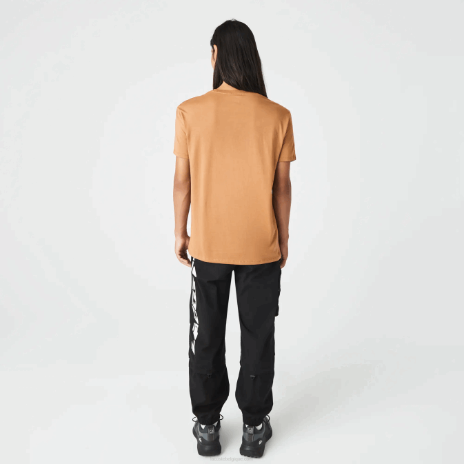 marron z0w V6HV902 Hommes Lacoste t-shirt en jersey de coton pima à col rond