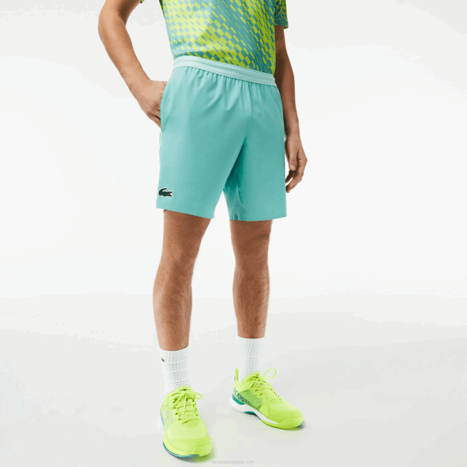 menthe 3a4 V6HV410 Hommes Lacoste short tennis x novak djokovic