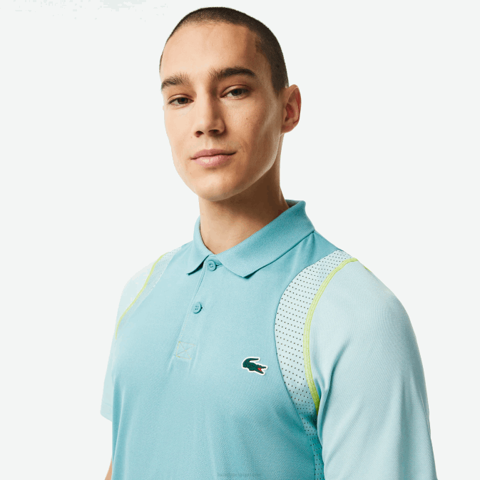 menthe br8 V6HV84 Hommes Lacoste polo de tennis en polyester recyclé