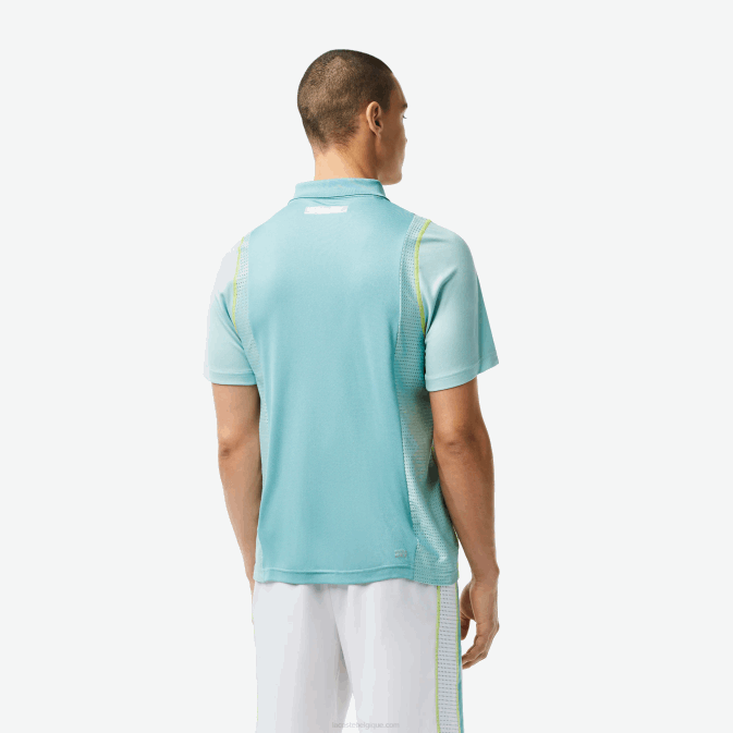 menthe br8 V6HV84 Hommes Lacoste polo de tennis en polyester recyclé