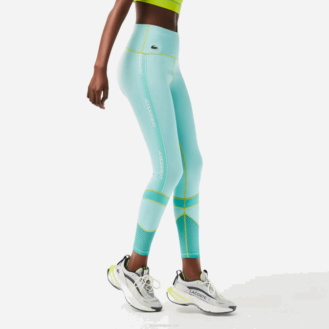 menthe j6d V6HV2401 femmes Lacoste legging à rayures logo