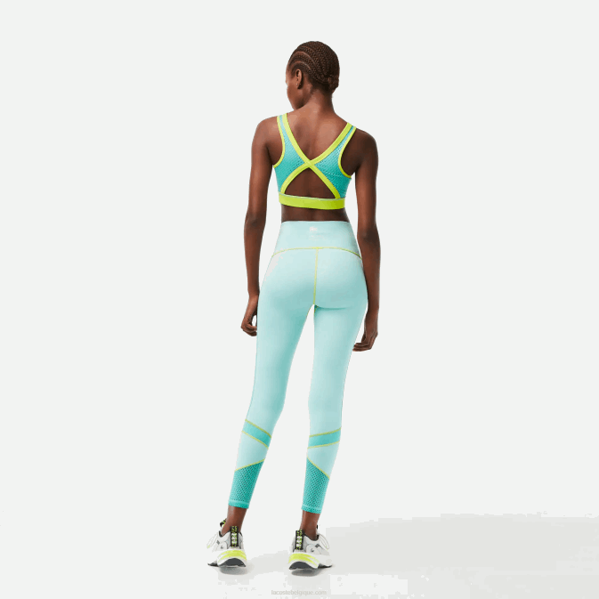 menthe j6d V6HV2401 femmes Lacoste legging à rayures logo