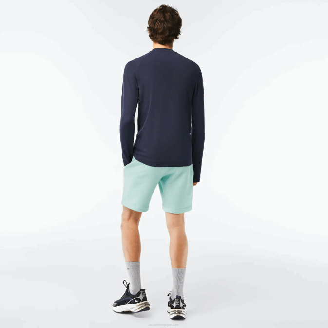 menthe lgf V6HV475 Hommes Lacoste short en molleton de coton bio brossé